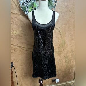 Elegant Black Sequin Dress